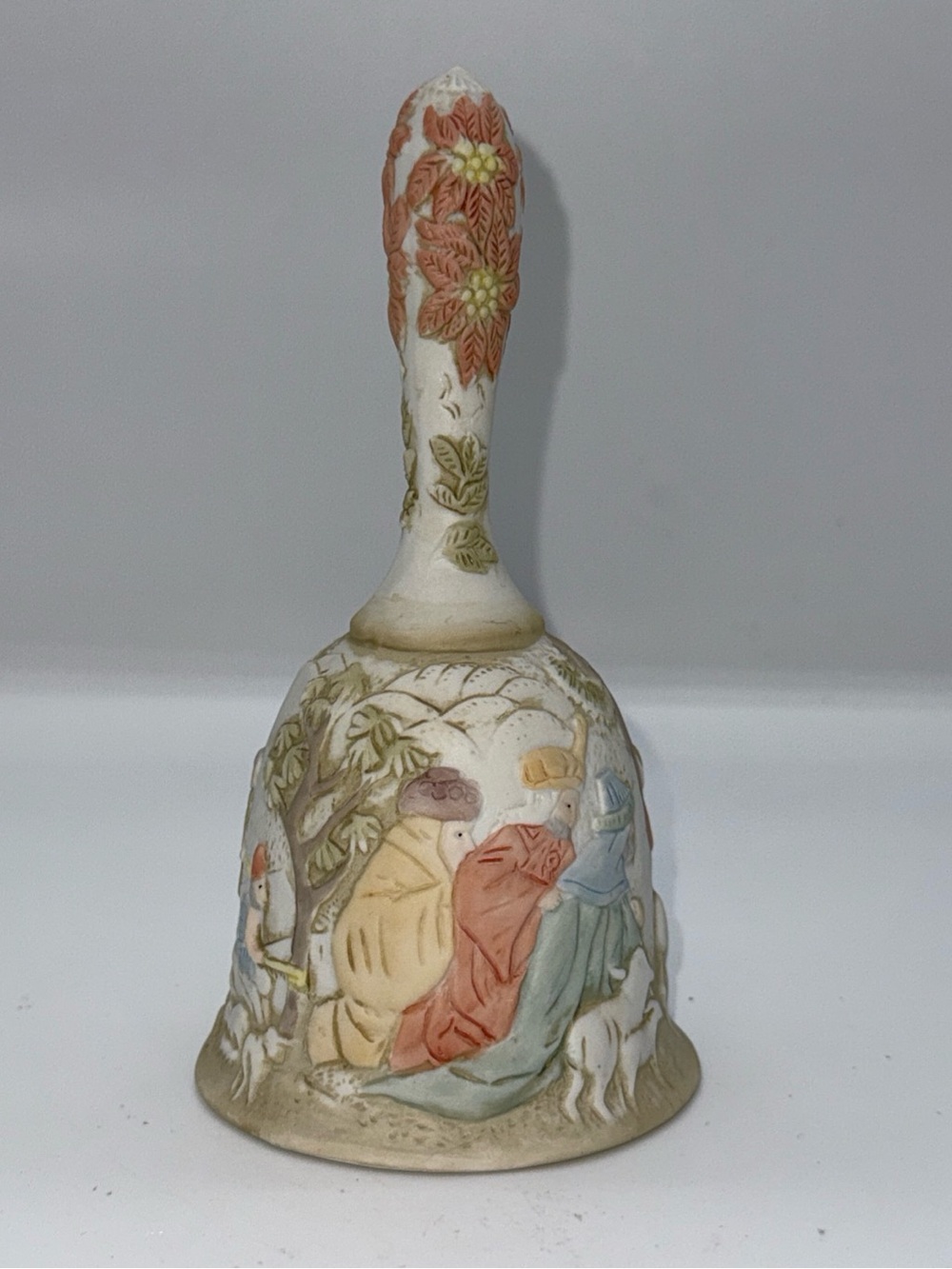 Vintage Lefton China Nativity Bell 1982 The Christopher Collection 7" signed